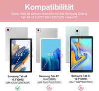 JADEMALL Galaxy Tab A8 tok RGB billentyűzettel, német QWERTZ Bluetooth, rozéarany 2