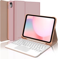 JADEMALL iPad 10/11 Billentyűzet Trackpad Mágneses Bluetooth Detachható Tok Rózsaszín 1