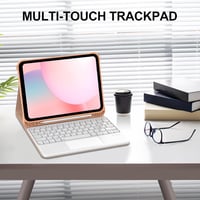 JADEMALL iPad 10/11 Billentyűzet Trackpad Mágneses Bluetooth Detachható Tok Rózsaszín 6
