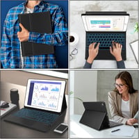 JADEMALL iPad 10.2" Bluetooth billentyűzet tok trackpaddal, mágneses, Italian QWERTY 7
