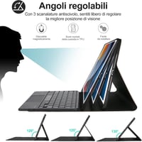JADEMALL iPad 10.2" Bluetooth billentyűzet tok trackpaddal, mágneses, Italian QWERTY 3