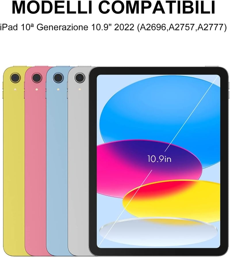 JADEMALL iPad 10 Billentyűzet Tok Trackpad-dal, Mágneses, Sötétzöld