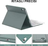 JADEMALL iPad 10 Billentyűzet Tok Trackpad-dal, Mágneses, Sötétzöld 6