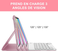 JADEMALL iPad 10. generáció billentyűzetes tok AZERTY francia Bluetooth leválasztható 4