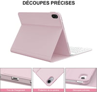 JADEMALL iPad 10. generáció billentyűzetes tok AZERTY francia Bluetooth leválasztható 6