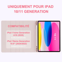 JADEMALL iPad 10. generáció billentyűzetes tok AZERTY francia Bluetooth leválasztható 2