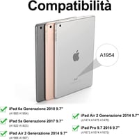 JADEMALL iPad 9.7 Billentyűzet Tok Trackpad-dal Bluetooth Mágneses Leválasztható Fekete 2