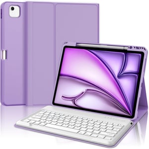 Puzdro s talianskou QWERTY Bluetooth klávesnicou JADEMALL pre iPad Air 13" (M2) 2024 – svetlofialové