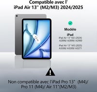 JADEMALL iPad Air 13 billentyűzet tok trackpad-dal, Bluetooth QWERTY eltávolítható, fekete 2
