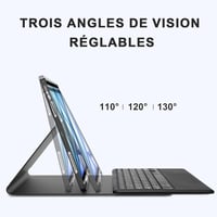JADEMALL iPad Air 13 billentyűzet tok trackpad-dal, Bluetooth QWERTY eltávolítható, fekete 4