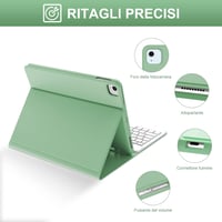 JADEMALL iPad Air 5/4 10.9" Mágneses Billentyűzetes Tok Világoszöld QWERTY 6