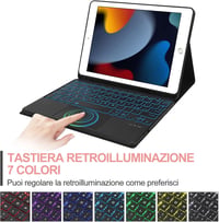 JADEMALL iPad Tok Olasz Billentyűzettel és Trackpaddal 10.2" 9./8./7. Generáció 5