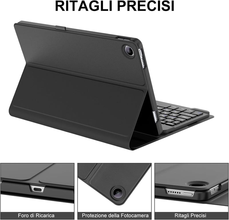 JADEMALL Lenovo Tab 10.1 2025 Mágneses Bluetooth Billentyűzet Tok
