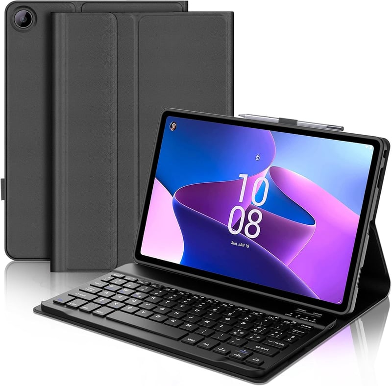 JADEMALL Lenovo Tab 10.1 2025 Mágneses Bluetooth Billentyűzet Tok