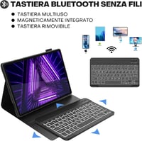 JADEMALL Lenovo Tab M10 FHD Plus 10.3" Billentyűzet Tok Bluetooth Világítással Toll Tartóval Fekete 3