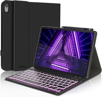 JADEMALL Lenovo Tab M10 FHD Plus 10.3" Billentyűzet Tok Bluetooth Világítással Toll Tartóval Fekete 1