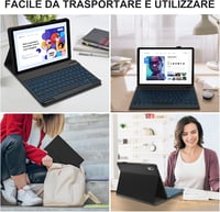 JADEMALL Lenovo Tab M10 FHD Plus 10.3" Billentyűzet Tok Bluetooth Világítással Toll Tartóval Fekete 7