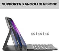 JADEMALL Lenovo Tab M10 FHD Plus 10.3" Billentyűzet Tok Bluetooth Világítással Toll Tartóval Fekete 4