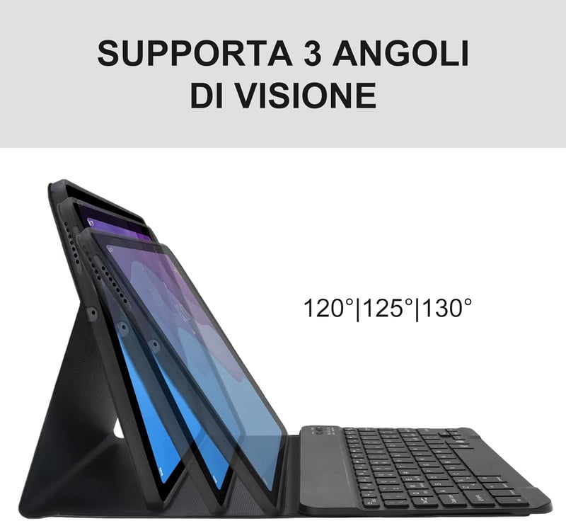 JADEMALL Lenovo Tab M10 HD 2nd Gen Bluetooth billentyűzet fekete