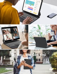 JADEMALL Magic Keyboard iPad Air 11" M3/M2 Trackpad Háttérvilágítás Szürke 7