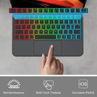 JADEMALL Magic Keyboard iPad Air 11" M3/M2 Trackpad Háttérvilágítás Szürke 3