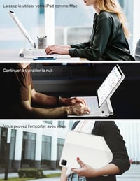 JADEMALL Magic Keyboard iPad Air 13" (M2) és Pro 12,9" (2022-2018) - Bluetooth billentyűzet háttérvilágítással és Multi-Touch trackpaddel, f 5