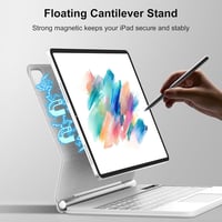 JADEMALL Magic Keyboard iPad Air 13" (M2) és Pro 12,9" (2022-2018) - Bluetooth billentyűzet háttérvilágítással és Multi-Touch trackpaddel, f 6