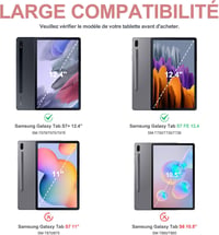 JADEMALL Samsung Galaxy Tab S8 Plus/S7 FE/S7 Plus 12.4" Mágneses QWERTZ Billentyűzet Tok Világítással 2
