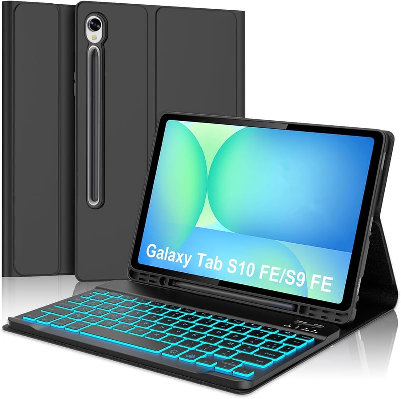 JADEMALL Samsung Galaxy Tab S9 11" Billentyűzet Tok AZERTY Mágneses Háttérvilágítás
