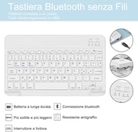 JADEMALL Samsung Galaxy Tab S9 FE 10.9" Billentyűzet Tok Bluetooth Olasz QWERTY 5
