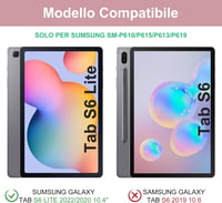JADEMALL Samsung Tab S6 Lite 10,4" billentyűzetes tok, rózsaszín, olasz QWERTY 2