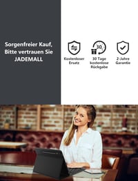 JADEMALL Sötétkék Billentyűzetes Tok Samsung Galaxy Tab S10 FE, S9 FE & S9 Tabletekhez - Német Bluetooth Billentyűzet, Beépített Akkumulátor 7
