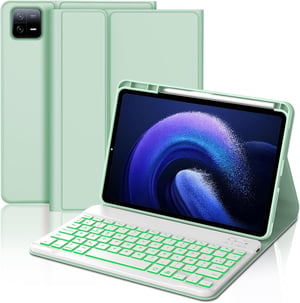 JADEMALL futrola s AZERTY tipkovnicom za Xiaomi Pad 6/6 Pro 11" - svijetlo zelena
