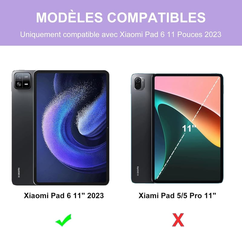JADEMALL Xiaomi Pad 6/6 Pro 11" AZERTY billentyűzet tok világoszöld, mágneses, levehető