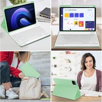 JADEMALL Xiaomi Pad 6/6 Pro 11" AZERTY Bluetooth billentyűzet tok világoszöld 7