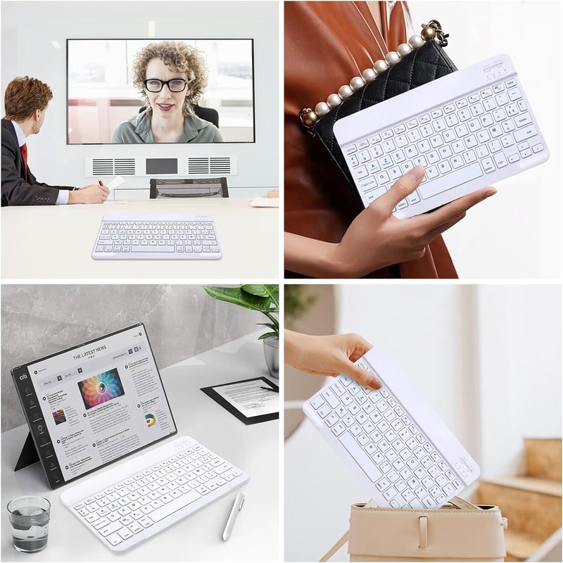 JADEMALL Xiaomi Pad 6/6 Pro 11" AZERTY Bluetooth billentyűzet tok, Pink