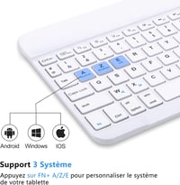 JADEMALL Xiaomi Pad 6/6 Pro 11" AZERTY Bluetooth billentyűzet tok, Pink 5