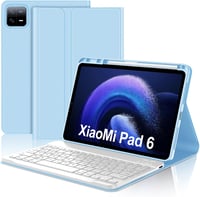 JADEMALL Xiaomi Pad 6/6 Pro 11" Billentyűzet Tok AZERTY Mágneses Bluetooth Égkék 1