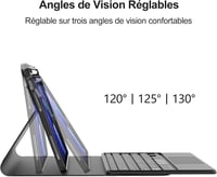 JADEMALL Xiaomi Pad 6/6 Pro billentyűzet tok AZERTY francia billentyűzettel, leválasztható 4