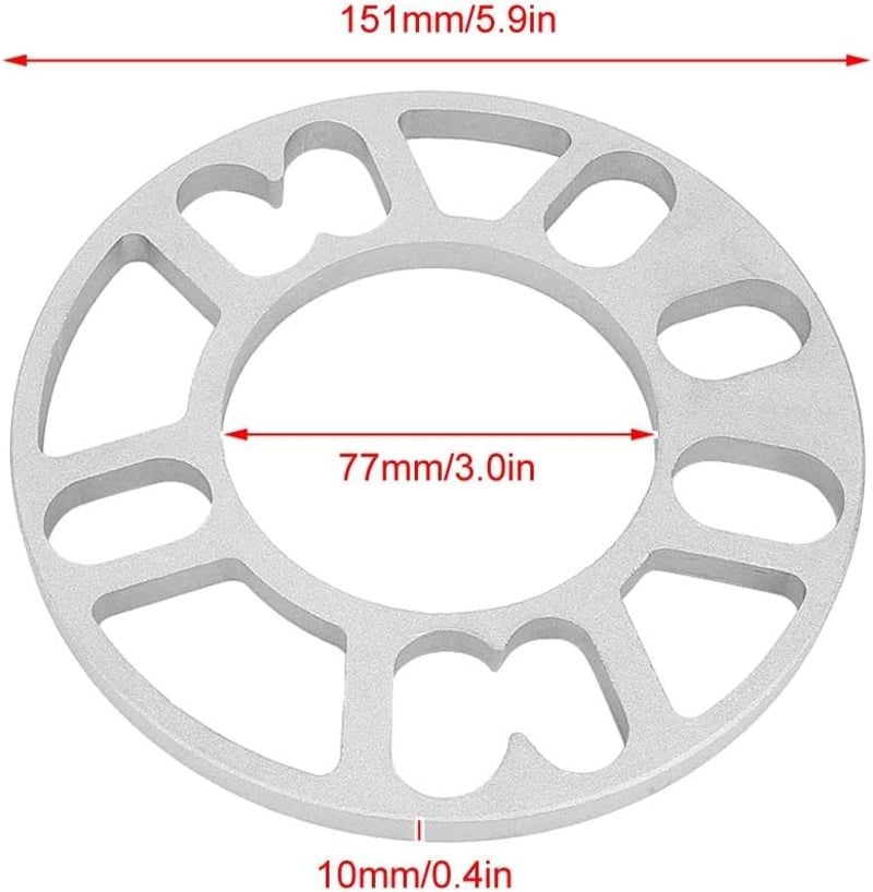 Jadeshay 10mm Alumínium Kerékközépítő Távolságtartó, 2db Univerzális 4/5 Csavaros Felni