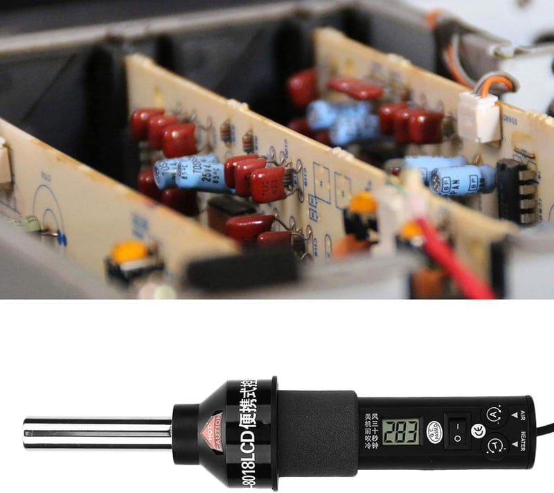 Jadeshay 450W Hőlégfúvó LCD Kijelzővel Forrasztóállomás 4 Fúvókával