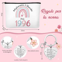 Darčeková súprava Jadive pre ženy k 40. narodeninám - kozmetická taštička, ponožky, kľúčenka (3 ks) 3