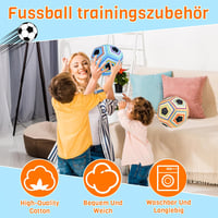 Jadyon Gyerek Foci Készlet 3-8 Éveseknek Kék Sárga Puha Flanell Kapukkal Tépőzáras Labdákkal Kert Beltér Kültér Játék 5