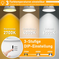 Jaenmsa GU10 LED izzó 5W 500LM dimmelhető 3 színhőmérséklet 2700K-6000K 6db 2