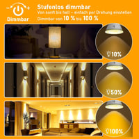 Jaenmsa GU10 LED izzó 5W 500LM dimmelhető 3 színhőmérséklet 2700K-6000K 6db 6