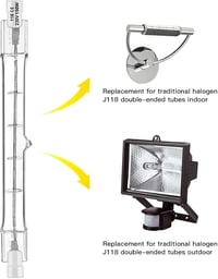 Jaenmsa R7S 118mm 150W halogén izzó 5db szett - dimmelhető munkalámpa 3