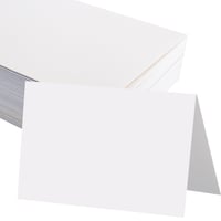 JagerGreen 50 ks Biele skladacie blahoželania 127x178 mm 200g/m² prázdne dvojité karty pre vlastnoručnú výrobu pozvánok na svadbu, narodeniny, vhodné pre obálky B6 1