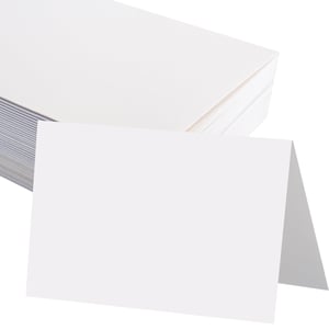 JagerGreen 50 kom bijelih sklopivih čestitki 127x178 mm 200g/m² prazne dvostruke kartice za DIY pozivnice za vjenčanja i rođendane, odgovaraju B6 omotnicama