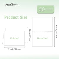 JagerGreen 50 ks Biele skladacie blahoželania 127x178 mm 200g/m² prázdne dvojité karty pre vlastnoručnú výrobu pozvánok na svadbu, narodeniny, vhodné pre obálky B6 2