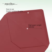 Obálky JagerGreen B6, červené, 50 ks, 137x194 mm, 150 g/m², samolepiace s vlhčením, bez okienka, na blahoželania a pozvánky 7